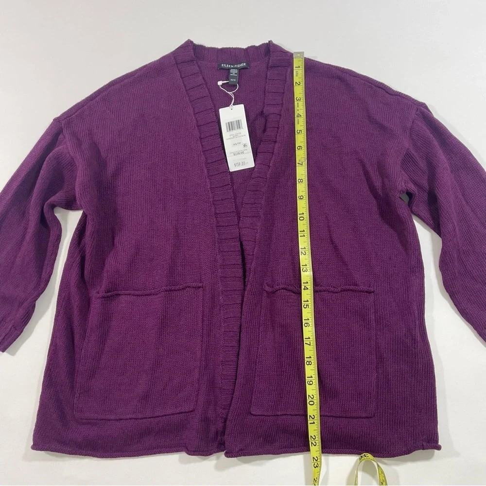 New Eileen Fisher Linen Cotton Cardigan 3/4 Sleeve - Picture 5 of 6